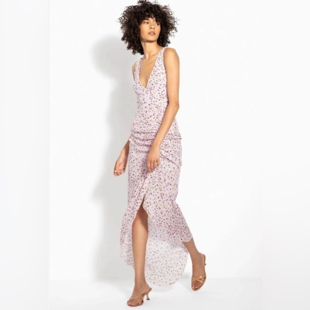 Nicholas Floral Drape Front Dress - Picture 2 of 10